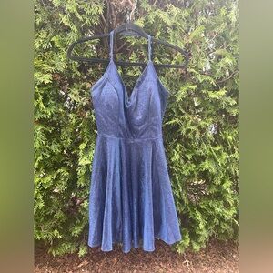 Windsor Sparkling Navy Blue Mini Dress